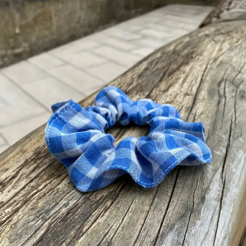 Chouchou Vichy Bleu Roi