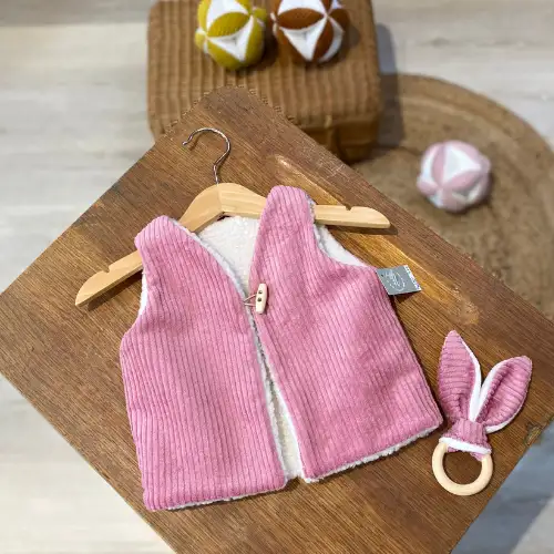 Gilet de Berger Réversible Blush