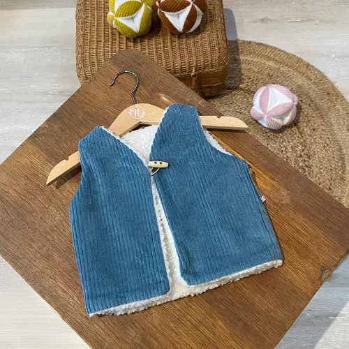 Gilet de Berger Réversible Pétrole