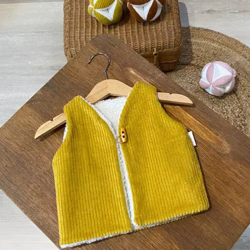 Gilet de Berger Réversible Moutarde