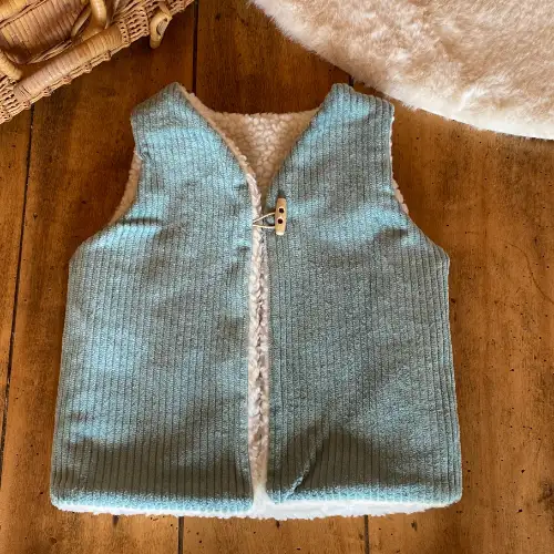 Gilet de Berger Réversible Céladon