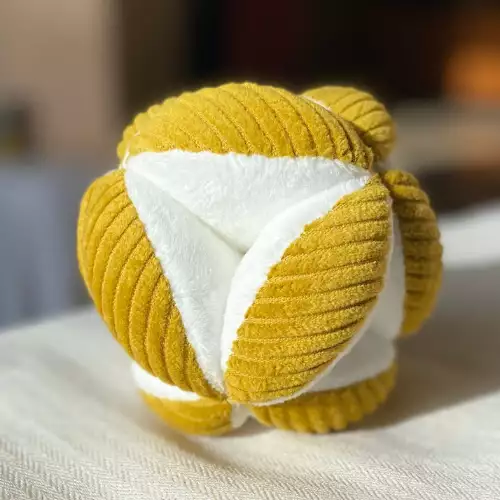 Balle de préhension Velours Côtelés – Moutarde