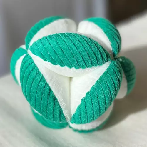 Balle de préhension Velours Côtelés – Émeraude