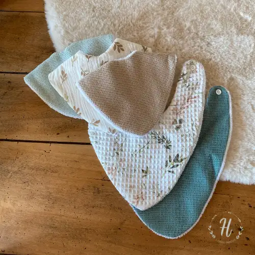 Coffret 5 Bavoirs Bandana